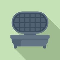 Modern waffle iron icon on pastel background vector