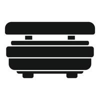 Black illustration of a hamburger icon vector
