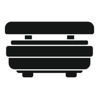 Black illustration of a hamburger icon vector