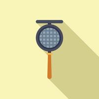 Flat design illustration of a magnifying glass vector