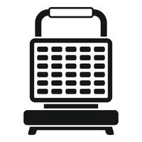 Simplistic black and white icon of a portable led lantern vector