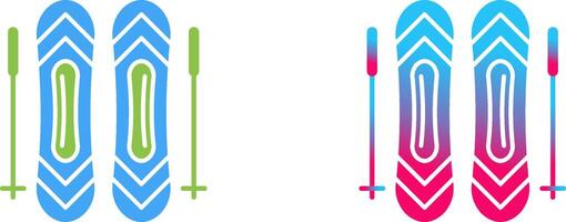 Ski Sticks Icon Design vector