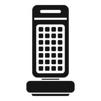 Black and white graphic of a smartphone icon, ideal for web and app design vector