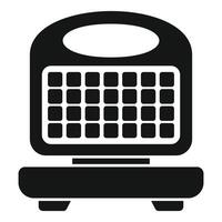 Black silhouette of a classic retro radio with speaker and knobs on a white background vector