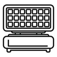 Black and white line art of a modern keyboard vector