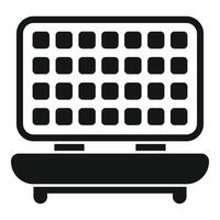 Modern black computer keyboard icon vector