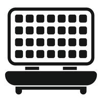 Modern black computer keyboard icon vector