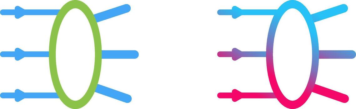 refracción icono diseño vector