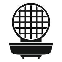 Simple black silhouette of a waffle maker, perfect for kitchenrelated designs vector