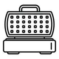 Simple, black and white line art illustration of a briefcase, ideal for business icons vector