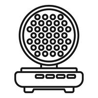 Black and white icon of a waffle maker vector