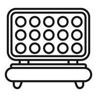 Black and white icon of a vintage radio vector