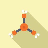 Flat design illustration of molecule structure vector