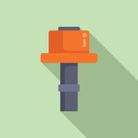 Flat design icon of orange sledgehammer vector