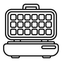 Outline drawing of a waffle maker appliance vector