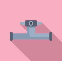 Flat style pipeline valve icon vector