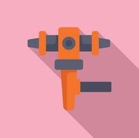 Flat design illustration of hand drill vector