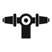 Vintage binoculars tower viewer icon vector