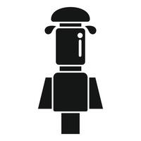 Silhouette of vintage camera flash unit vector