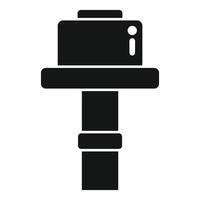 illustration of a simple black camera tripod icon on a white background vector