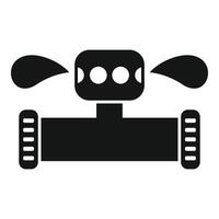 Illustration of windup toy robot icon vector