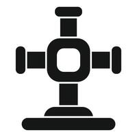 Black icon of a pipe fitting vector