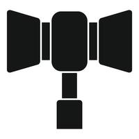 Black and white icon representing professional studio lighting equipment vector