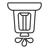 Line art illustration of a street lamp vector