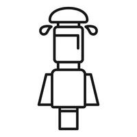 Line art icon of a traditional kitchen faucet vector