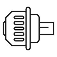 Line art illustration of a standard plug vector