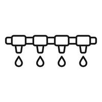 Water dripping from faucets line icon vector