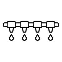 Water dripping from faucets line icon vector