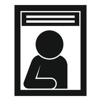 A simple icon depicting an individual in detention or custody vector