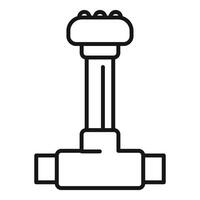 illustration of a simple pipe wrench icon vector