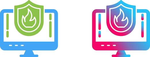 Firewall Icon Design vector