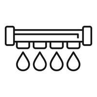 Flat design icon of water leakage vector