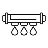 agua filtración icono con gotas vector