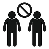 No gathering icon social distancing sign vector