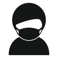 Faceless person wearing visor icon vector