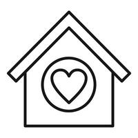 Love home line art icon vector