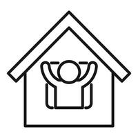 Stay home stay safe concept icon vector