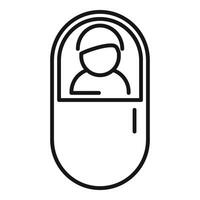 User icon in capsule design vector