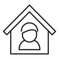 Stay at home icon concept vector
