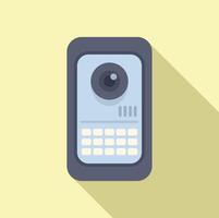 Flat design illustration of a cellphone vector