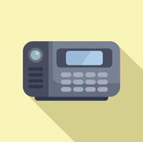 Retro style digital radio on pastel background vector