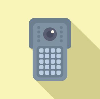 plano diseño icono de un teclado puerta bloquear vector