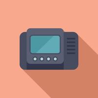 Retro camcorder illustration on peach background vector