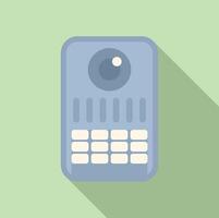 illustration of a contemporary remote control with buttons on a green background vector