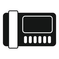 Black and white microwave oven icon vector