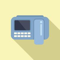 Flat design icon of vintage pager device vector